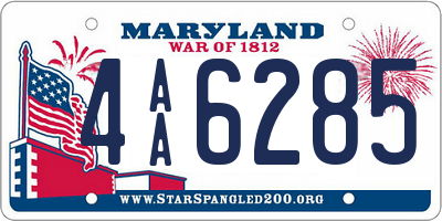 MD license plate 4AA6285