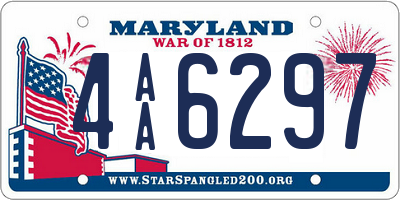 MD license plate 4AA6297