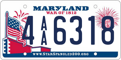 MD license plate 4AA6318
