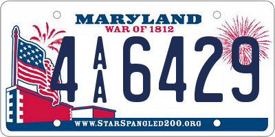 MD license plate 4AA6429