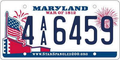 MD license plate 4AA6459