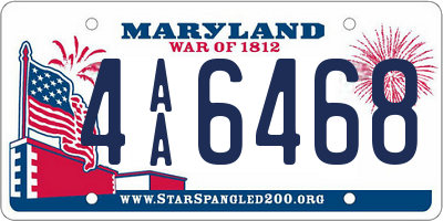 MD license plate 4AA6468