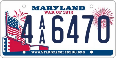 MD license plate 4AA6470