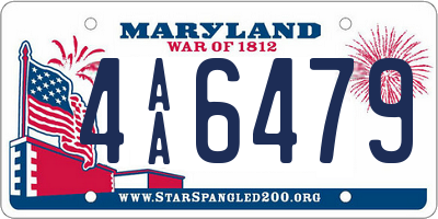 MD license plate 4AA6479