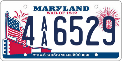 MD license plate 4AA6529