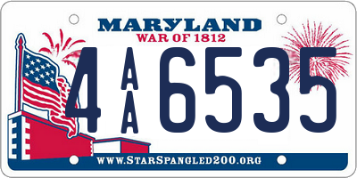 MD license plate 4AA6535