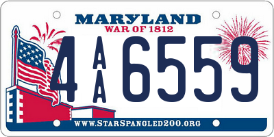 MD license plate 4AA6559