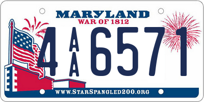 MD license plate 4AA6571