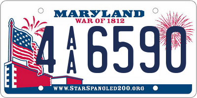 MD license plate 4AA6590