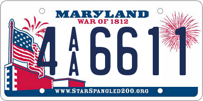 MD license plate 4AA6611