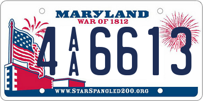 MD license plate 4AA6613