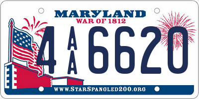 MD license plate 4AA6620