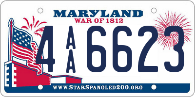 MD license plate 4AA6623