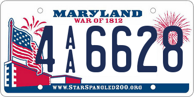 MD license plate 4AA6628