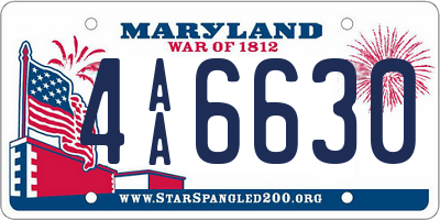 MD license plate 4AA6630