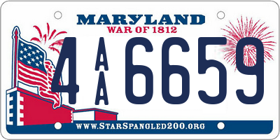 MD license plate 4AA6659