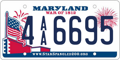 MD license plate 4AA6695