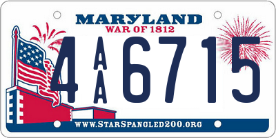 MD license plate 4AA6715