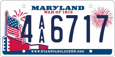 MD license plate 4AA6717