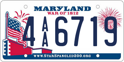 MD license plate 4AA6719