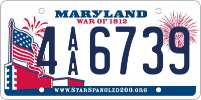 MD license plate 4AA6739