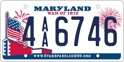 MD license plate 4AA6746