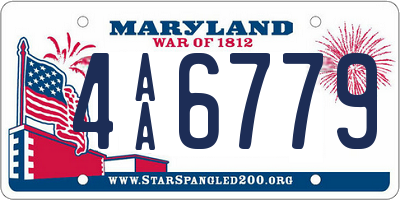 MD license plate 4AA6779