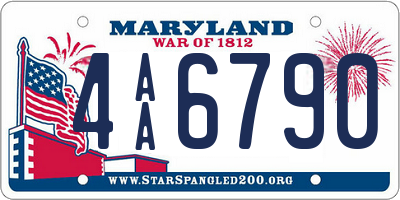 MD license plate 4AA6790