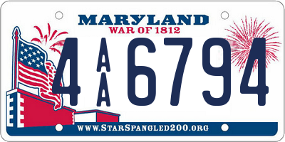 MD license plate 4AA6794