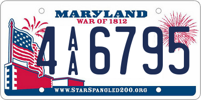 MD license plate 4AA6795