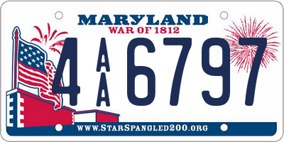 MD license plate 4AA6797