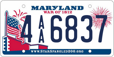 MD license plate 4AA6837