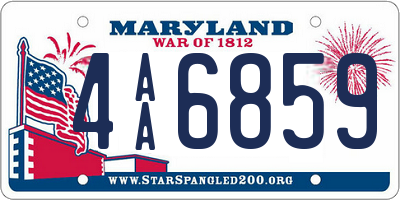 MD license plate 4AA6859