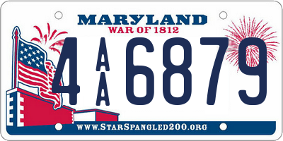 MD license plate 4AA6879