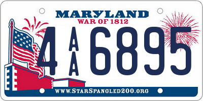 MD license plate 4AA6895