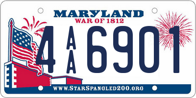 MD license plate 4AA6901
