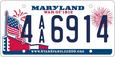 MD license plate 4AA6914