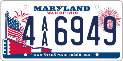MD license plate 4AA6949