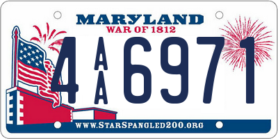 MD license plate 4AA6971