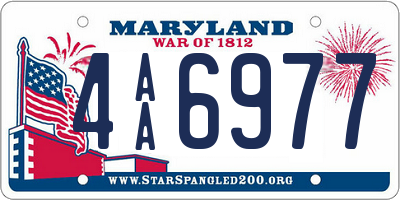 MD license plate 4AA6977