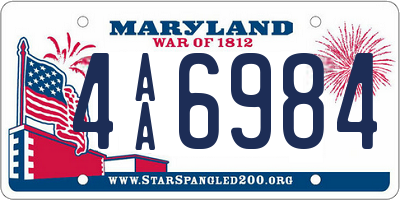 MD license plate 4AA6984