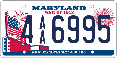 MD license plate 4AA6995