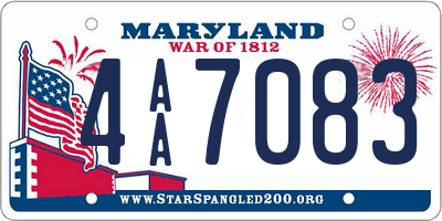 MD license plate 4AA7083