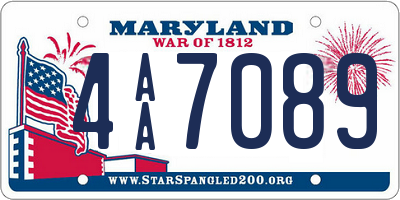 MD license plate 4AA7089