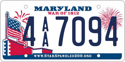 MD license plate 4AA7094