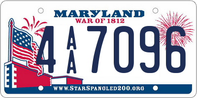 MD license plate 4AA7096