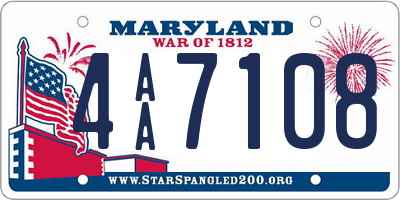 MD license plate 4AA7108