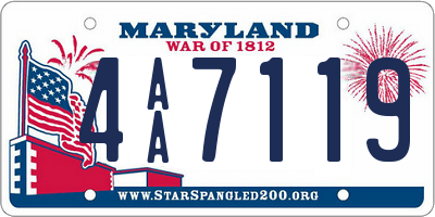 MD license plate 4AA7119