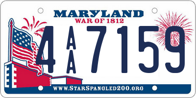 MD license plate 4AA7159