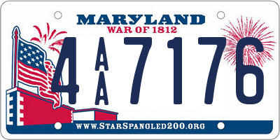 MD license plate 4AA7176